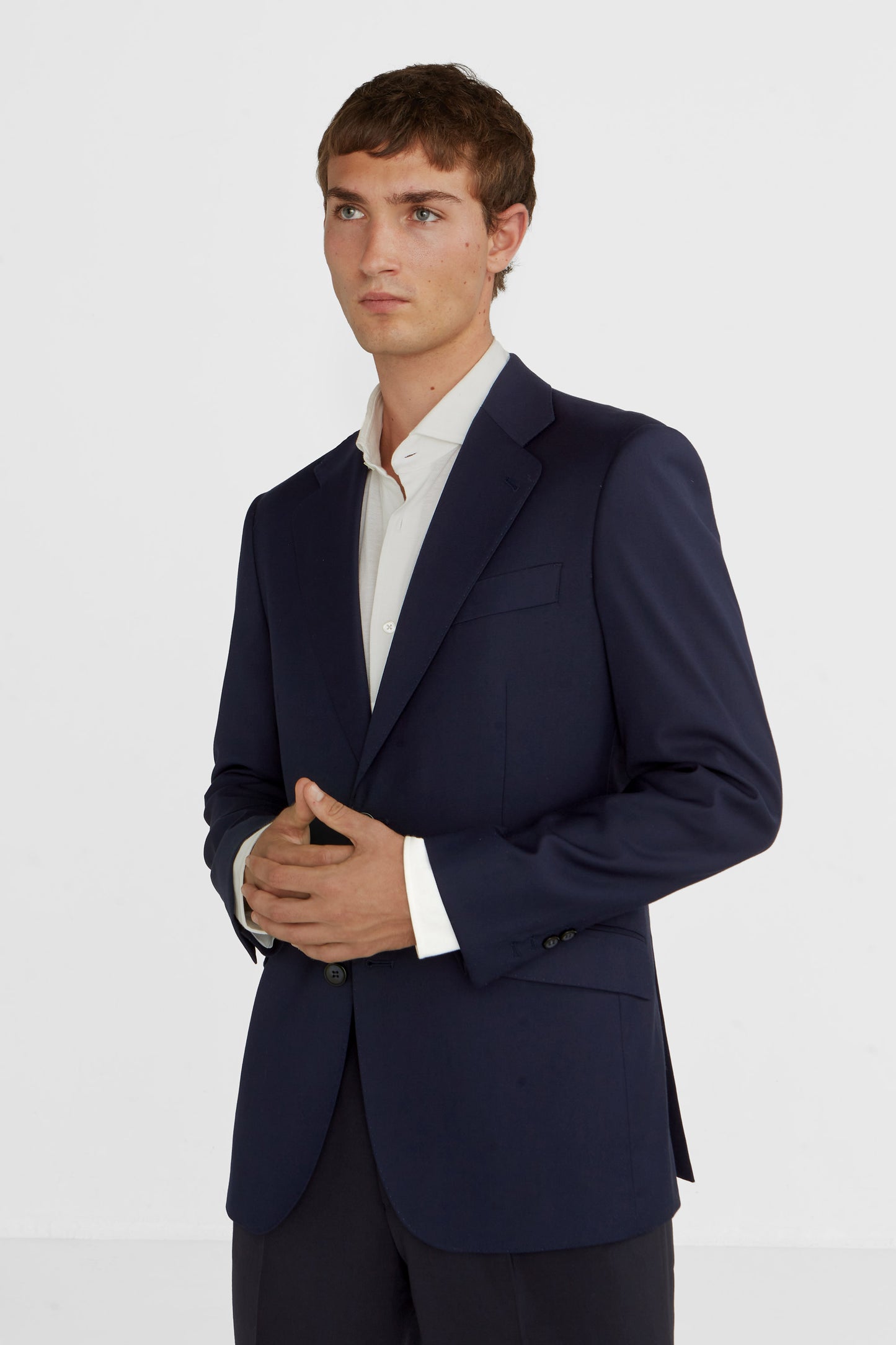 Single breasted jacket super 120 wool  / black trourser super 120 light weight.