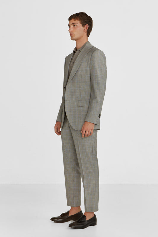 Midnight grey price of wales  custom suit super 120 wool